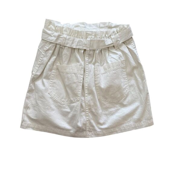 American Eagle Outfitters Paperbag Highwaisted Mini Skirt in Cream size Small - Picture 2 of 8